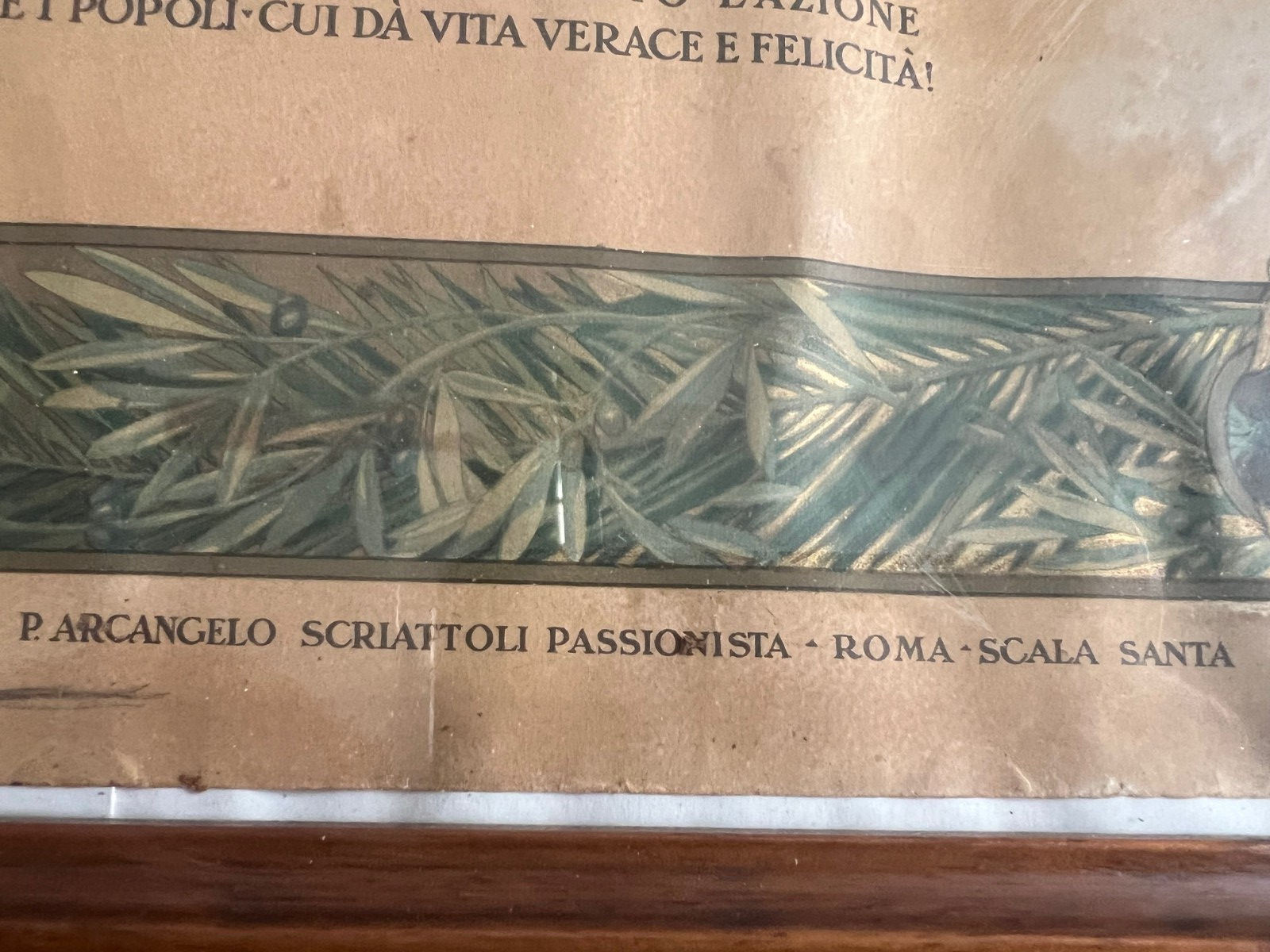 Stampa religiosa per l'adorazione del crocifisso dedica Papa Benedetto XV 1917