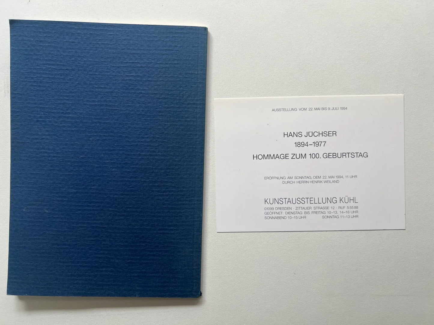 HANS JUCHSER 1894 - 1977 MALEREI - HOMMAE ZUM 100. GEBURTSTAG CATALOGO MOSTRA