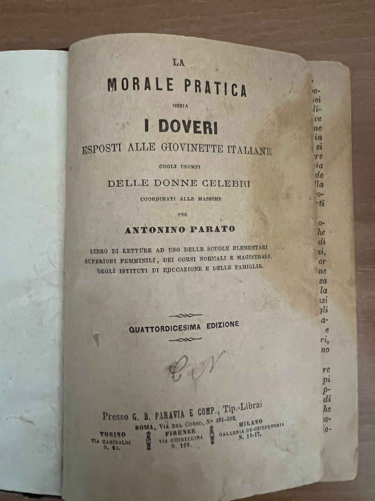 LA MORALE PRATICA DOVERI ESPOSTI ALLE GIOVINETTE + LA BUONA GIANNINA 1866 ILLUST