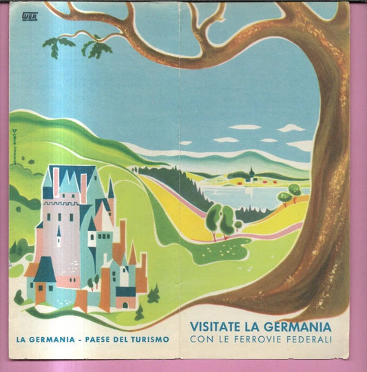 1953 BROCHURE TURISTICA VISITATE LA GERMANIA CON LE FERROVIE FEDERALI