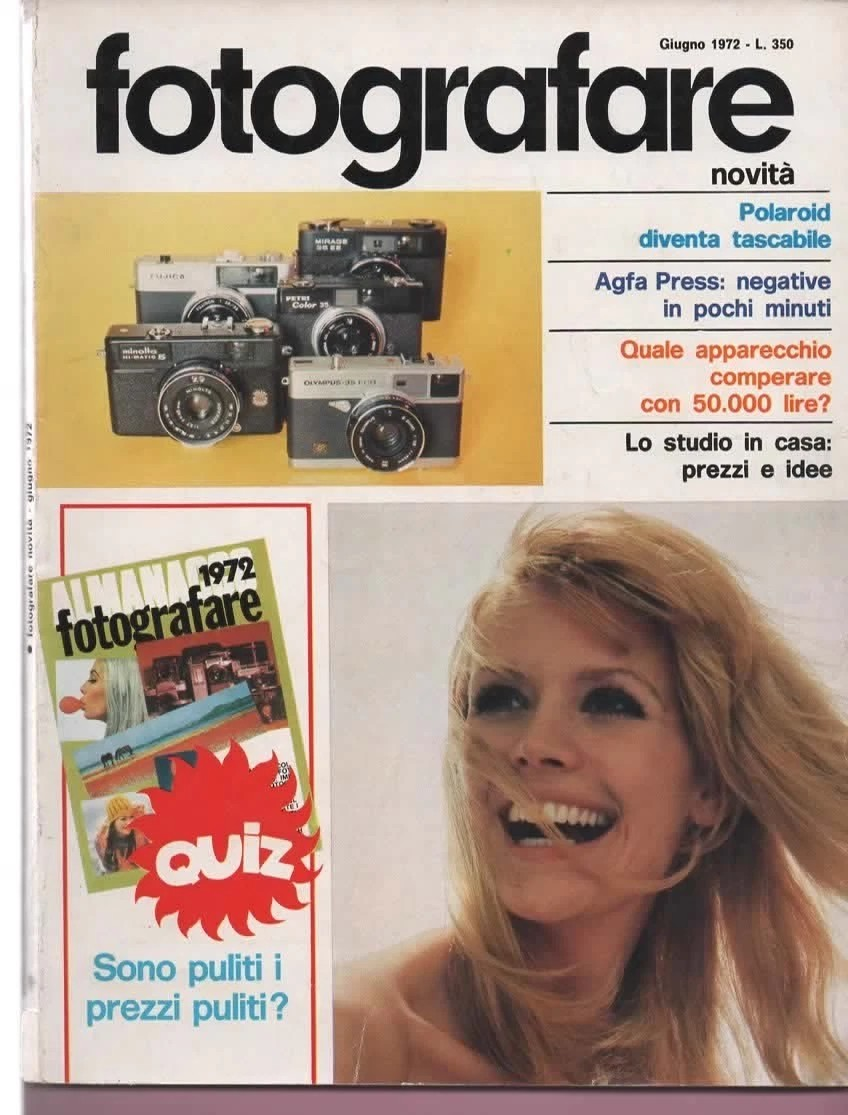 RIVISTA FOTOGRAFARE GIUGNO 1972 NASCE LA POLAROID TASCABILE