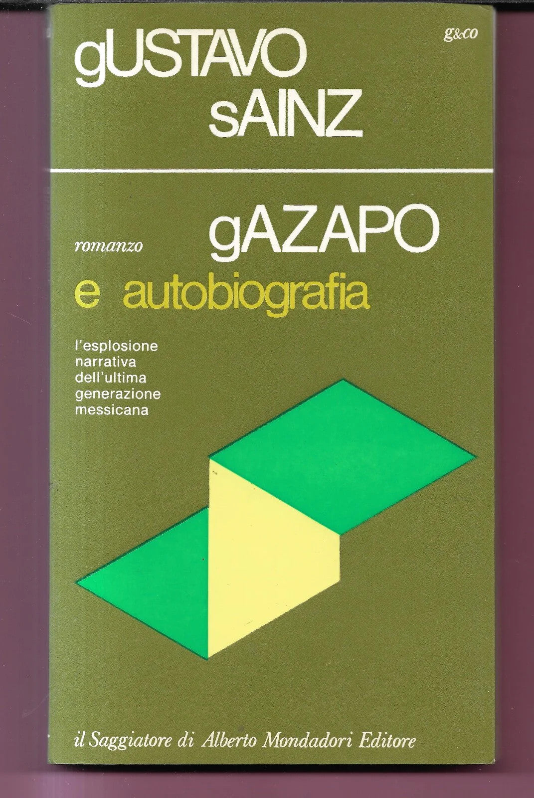 GUSTAVO SAINZ GAZAPO E AUTOBIOGRAFIA 1969 IL SAGGIATORE