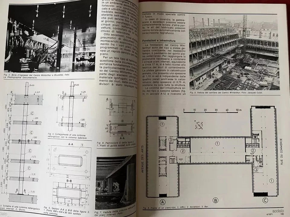 INGEGNERIA ARCHITETTURA RIVISTA ACCIAIO N° 4 , 1971 EDIZIONE ITALIANA, PONTI