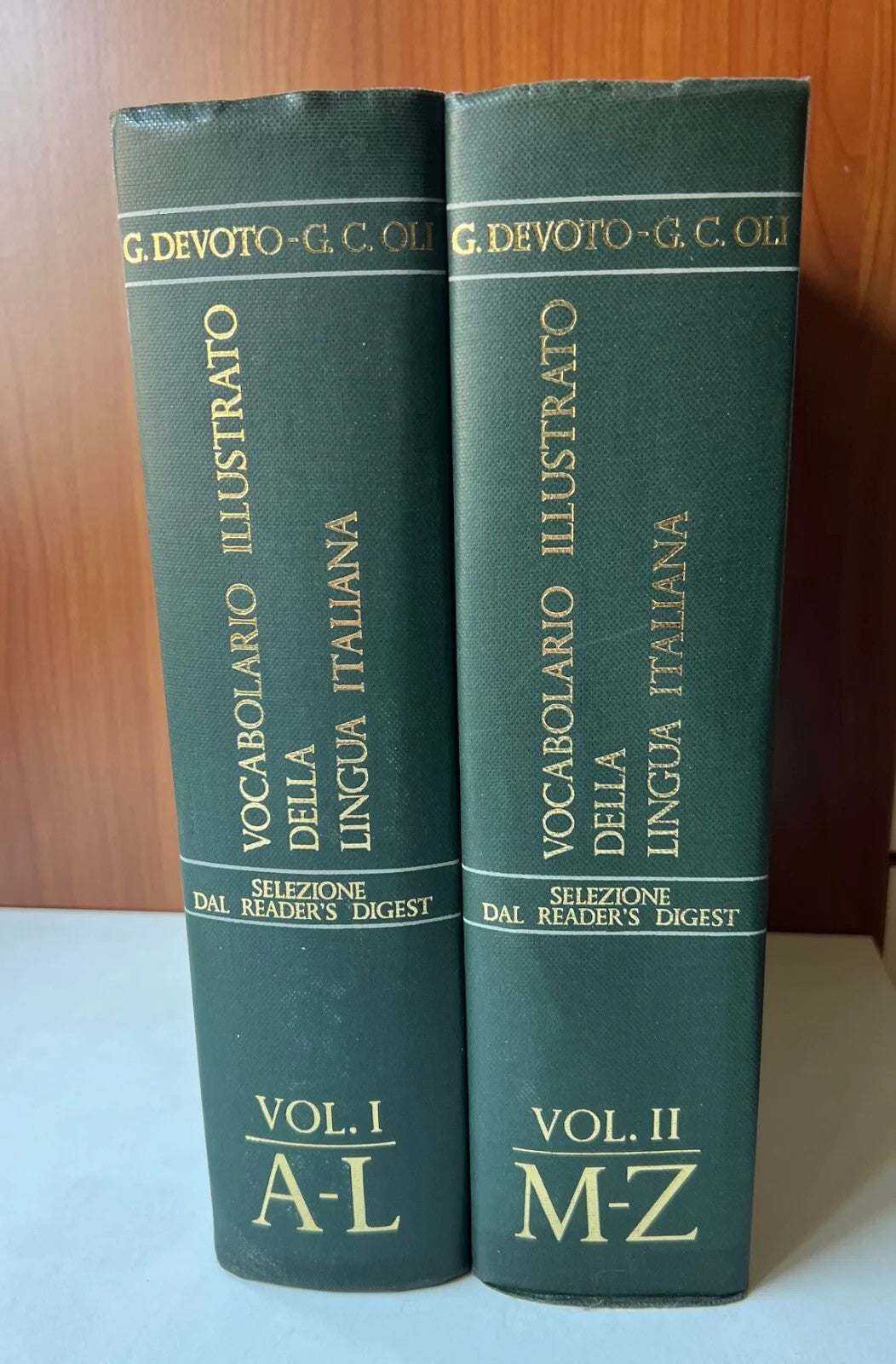 VOCABOLARIO ILLUSTRATO DELLA LINGUA ITALIANA DEVOTO - OLI 2 VOLUMI 1967 OTTIMO