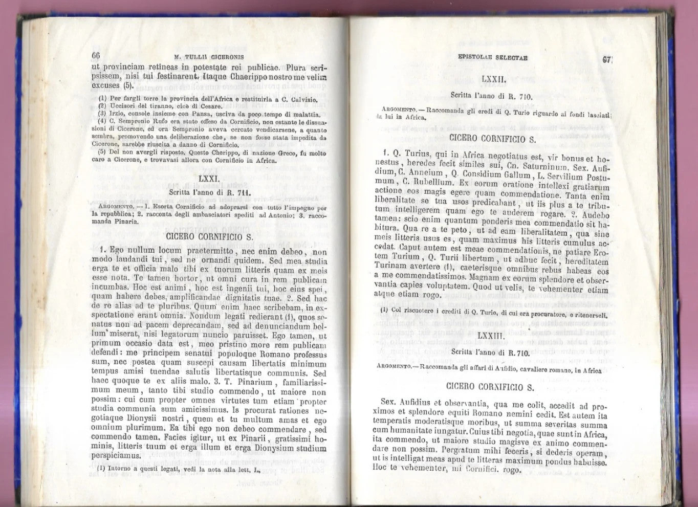 M. TULLII CICERONIS EPISTOLAE SELECTAE EX REINHOLDI KLOTZII 1887 PARAVIA