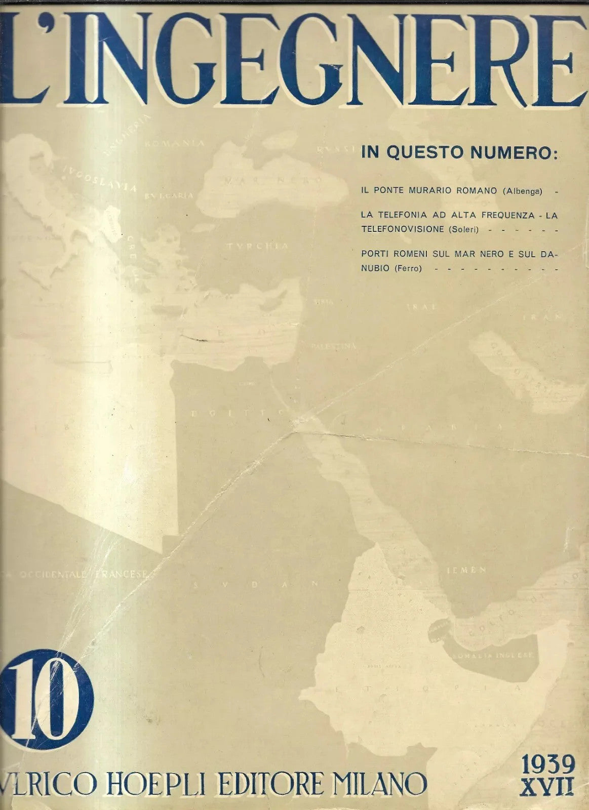 L’ingegnere 1939 Rivista del Sindacato Nazionale Fascista Ingegneri , Hoepli