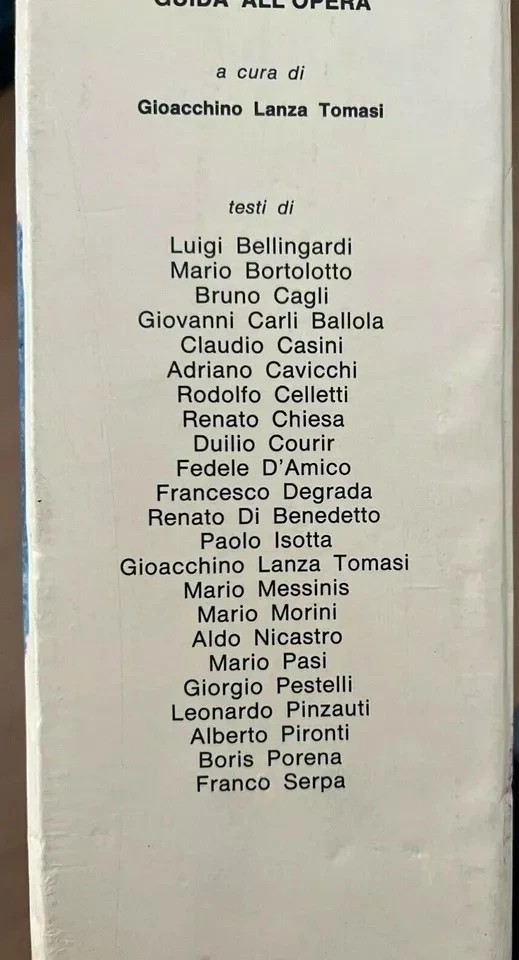 GUIDA ALL’OPERA 2 VOLUMI CON COFANETTO GIOACCHINO LANZA TOMMASI MONDADORI 1971