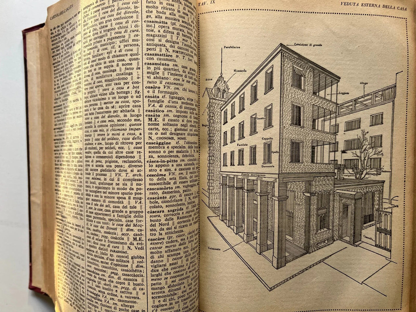 1946 F. PALAZZI NOVISSIMO DIZIONARIO DELLA LINGUA ITALIANA CESCHINA ILLUSTRAZION
