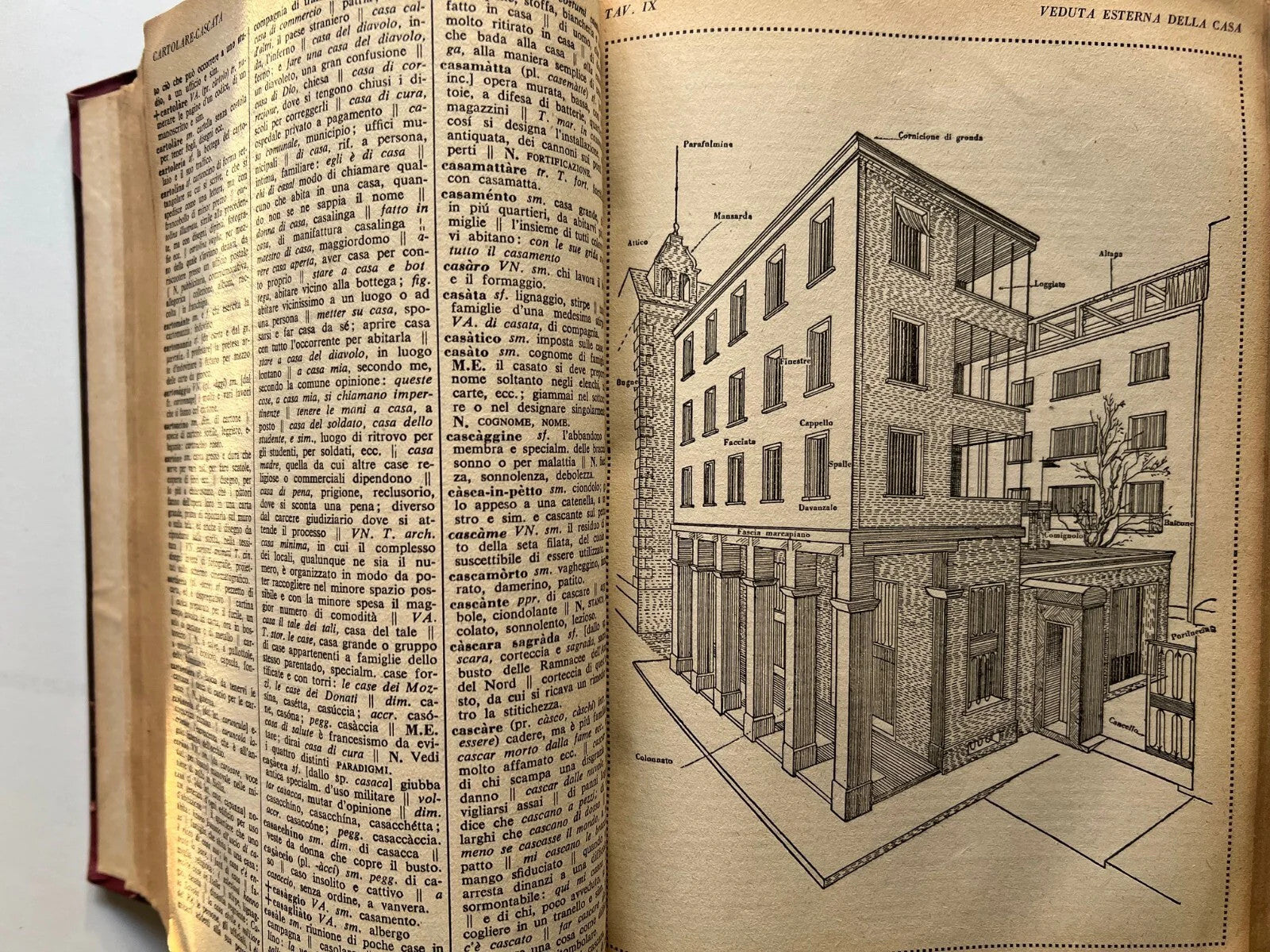 1946 F. PALAZZI NOVISSIMO DIZIONARIO DELLA LINGUA ITALIANA CESCHINA ILLUSTRAZION
