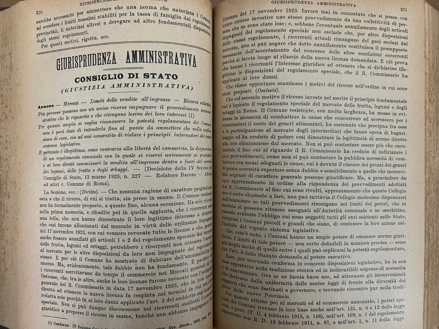 ALIBERTI RIVISTA AMMINISTRATIVA DEL REGNO GIORNALE UFFICIALE 1925 ANNATA COMPL.