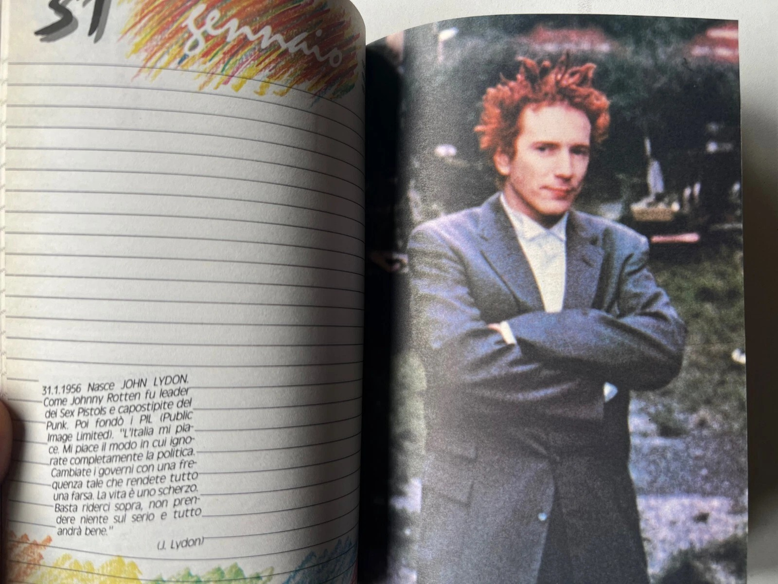DIARIO VINTAGE BE BOP A LULA 1987 NUOVO U2, VASCO, BON JOVI, DURAN DURAN, MADON