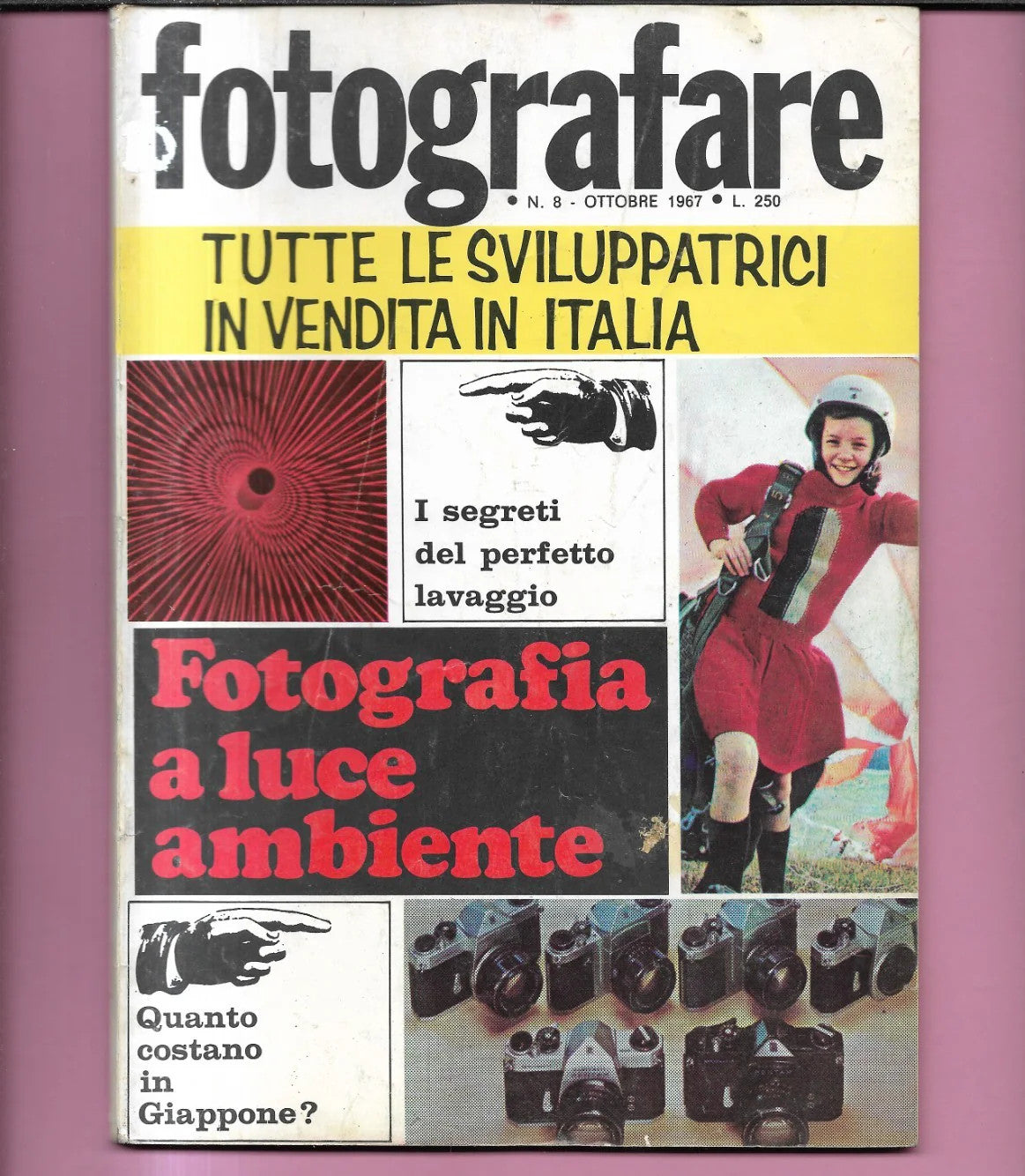 RIVISTA FOTOGRAFARE ANNO I N 8 OTTOBRE 1967 FOTOGRAIA A LUCE AMBIENTE