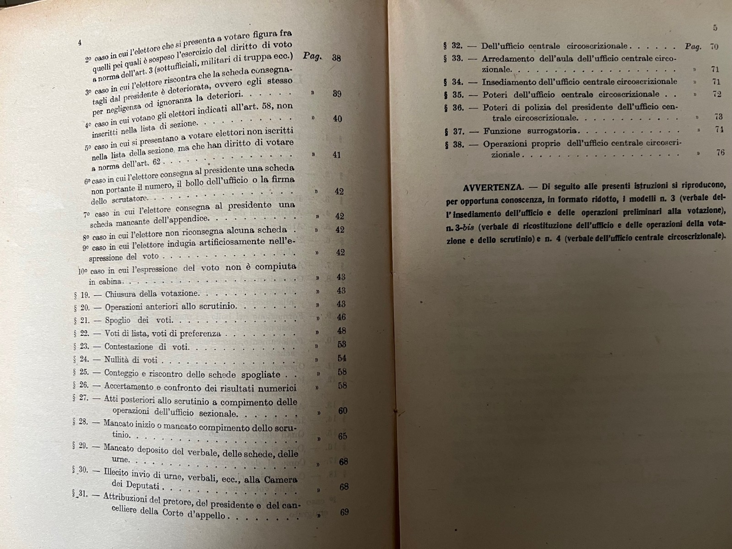 VENTENNIO MINISTERO DELL'INTERNO LEGGE ELETTORALE POLITICA 1924 ROMA