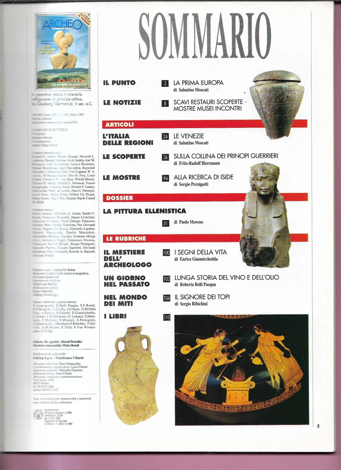CELTI, PITTURA ELLENISTA ARCHEO ANNO XIII NUMERO 3 ( 145 ) DE AGOSTINI 1997