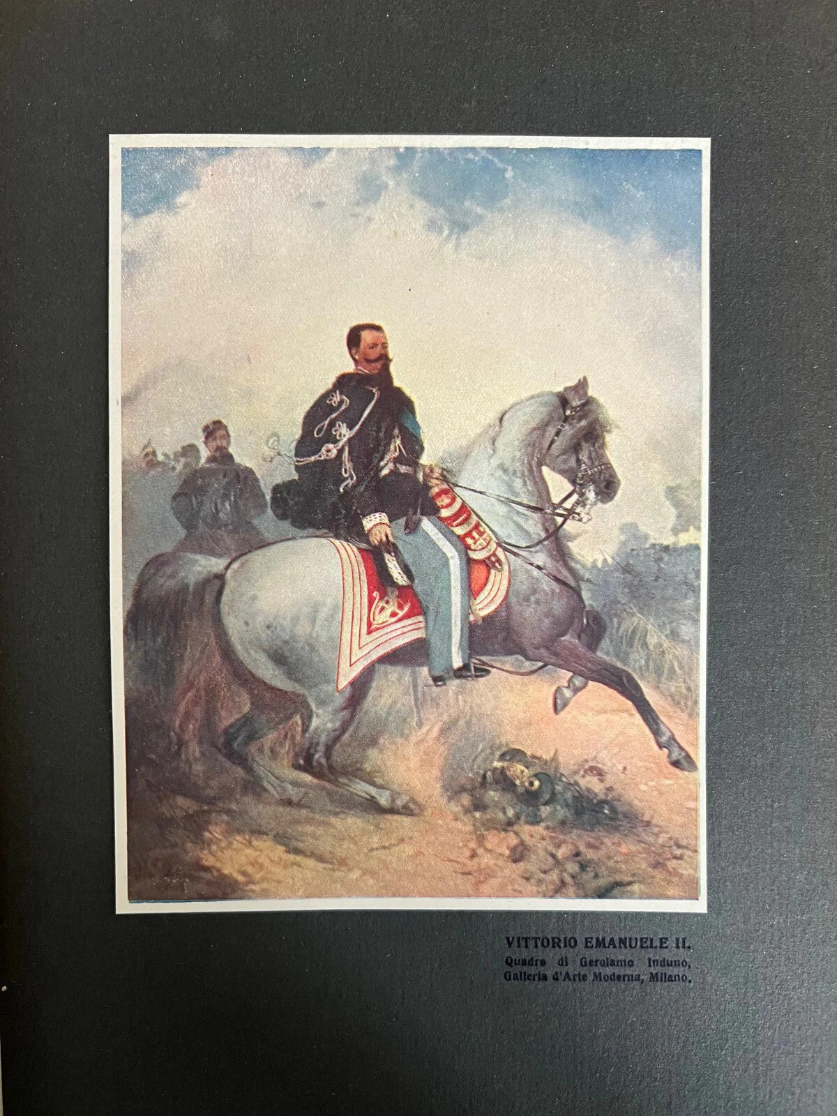 VITTORIO EMANUELE II RE D'ITALIA STAMPA PRIMI '900 CM 28,5 X 20