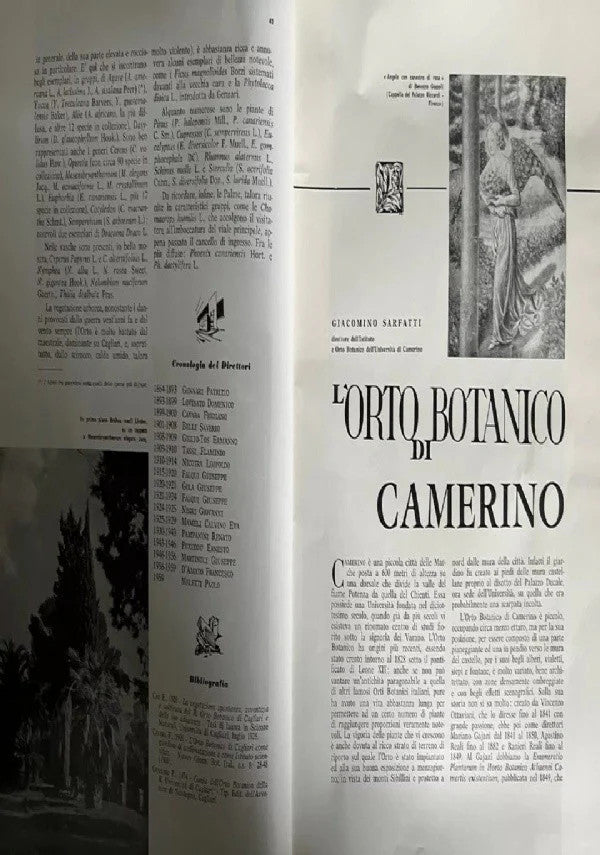 ORTI BOTANICI DELLE UNIVERSITA' ITALIANE NAPOLI 1965
