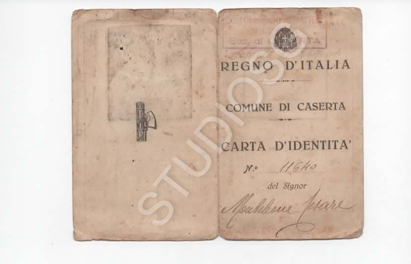 1932 REGNO D'ITALIA CARTA D'IDENTITA' CASERTA VENTENNIO