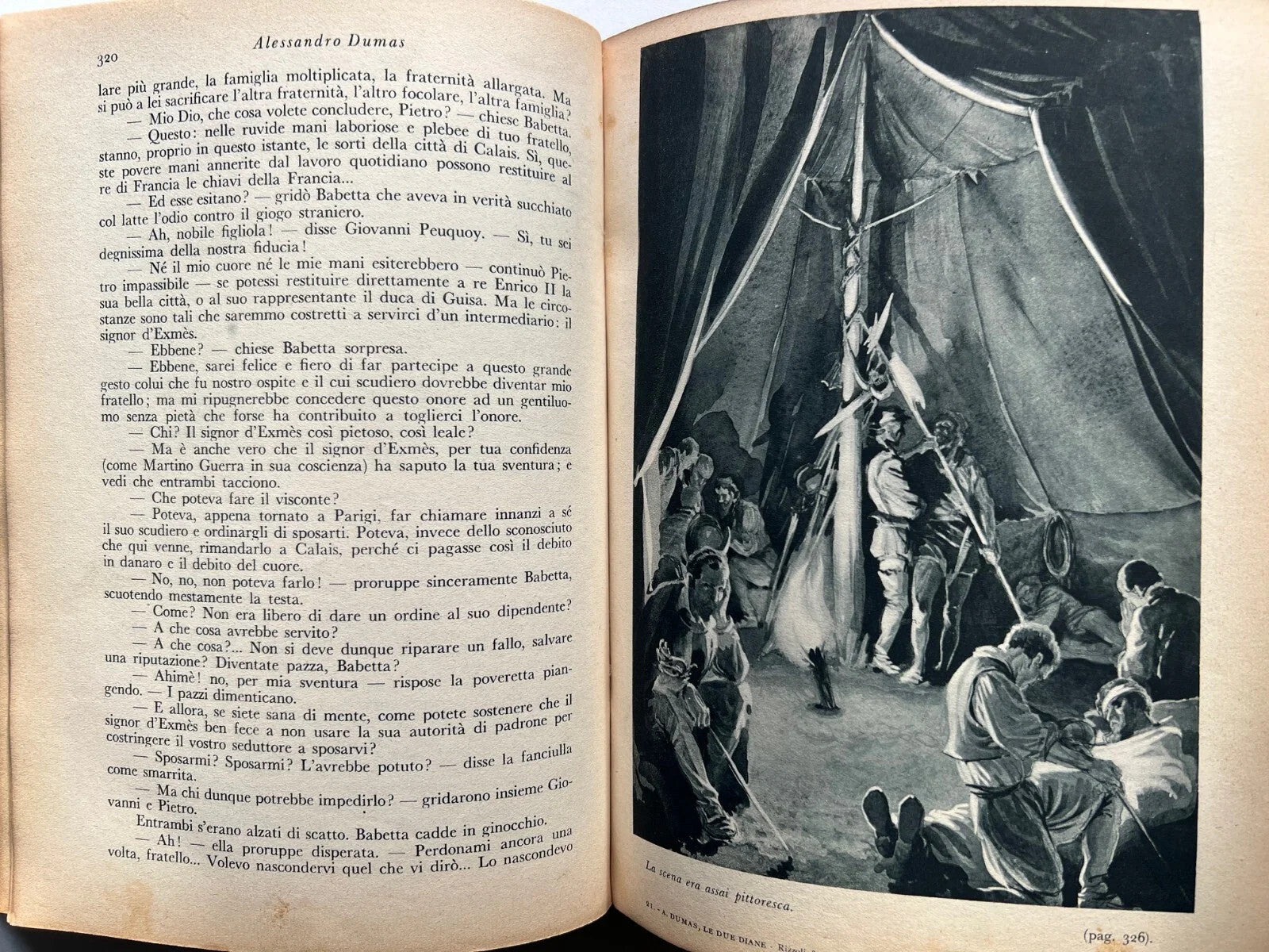 LE DUE DIANE ROMANZO DI ALESSANDRO DUMAS, RIZZOLI 1934 ILLUSTRATO INGEGNOLI