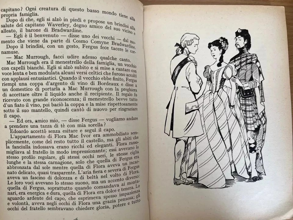 WALTER SCOTT TARTAN CONTRO ABITI ROSSI ILLUSTRAZIONI DI CARLA RUFFINELLI 1951