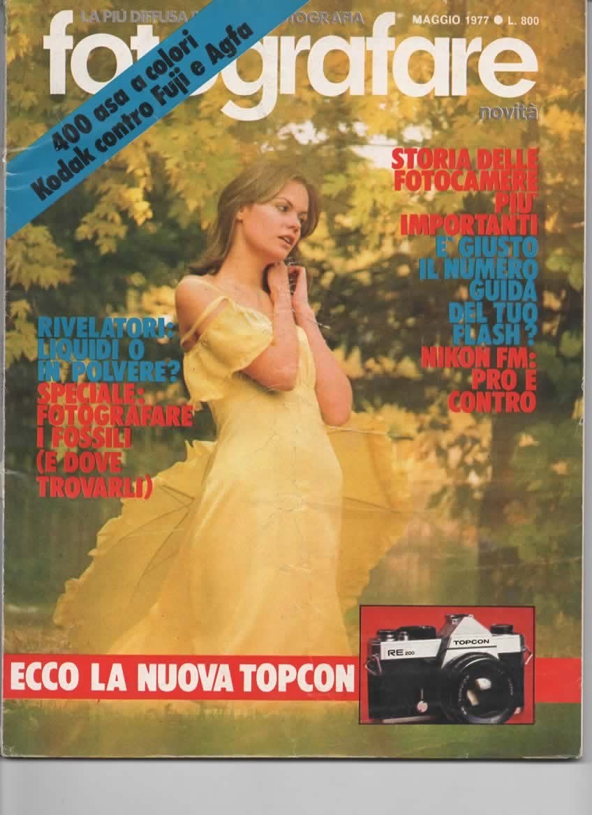 RIVISTA FOTOGRAFARE ANNO VI N 5 MAGGIO 1977 - STORIA DELLE FOTOCAMERE PIU' IMPOR