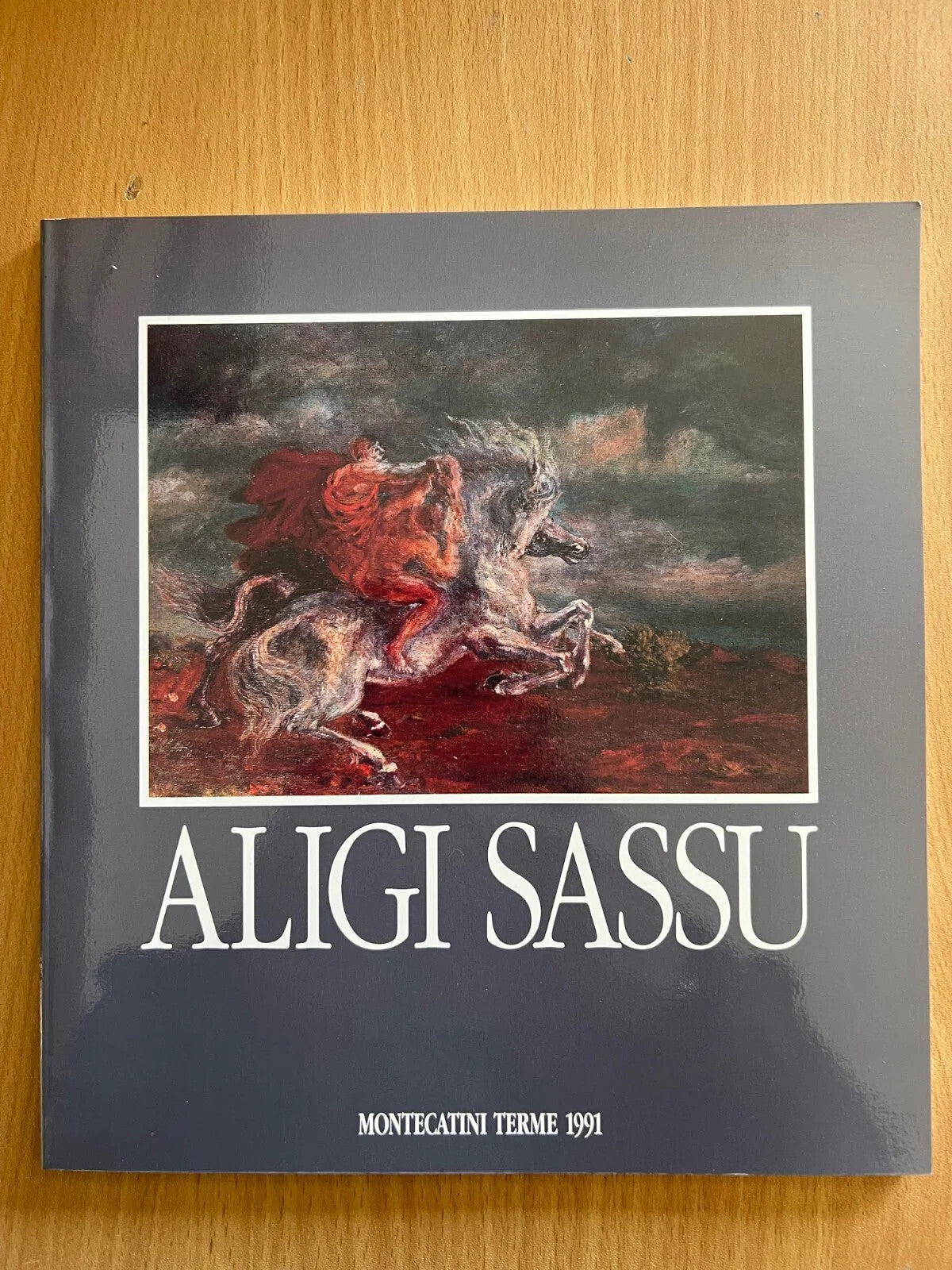 ALIGI SASSU CATALOGO + CARTOLINA + BROCHURE 1991 MONTECATINI COFANETTO 18 ARTIST