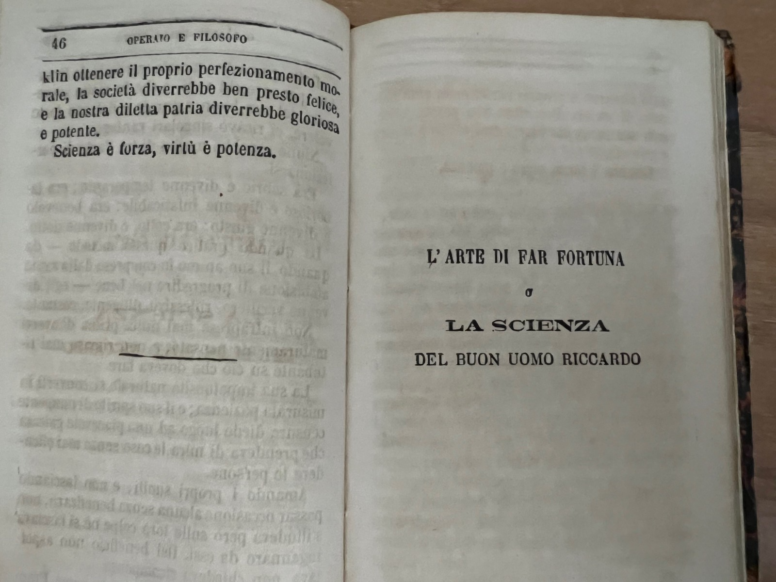 OPERAIO E FILOSOFO BENIAMINO FRANKLIN OVVERO L'ARTE DELLA VIRTU' G. DE CASTRO
