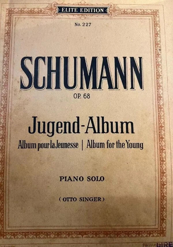 SPARTITO ALBUM PER LA GIOVENT’ OP. 68 di Robert Schuman 1920 Anton J. B LEIPZIG