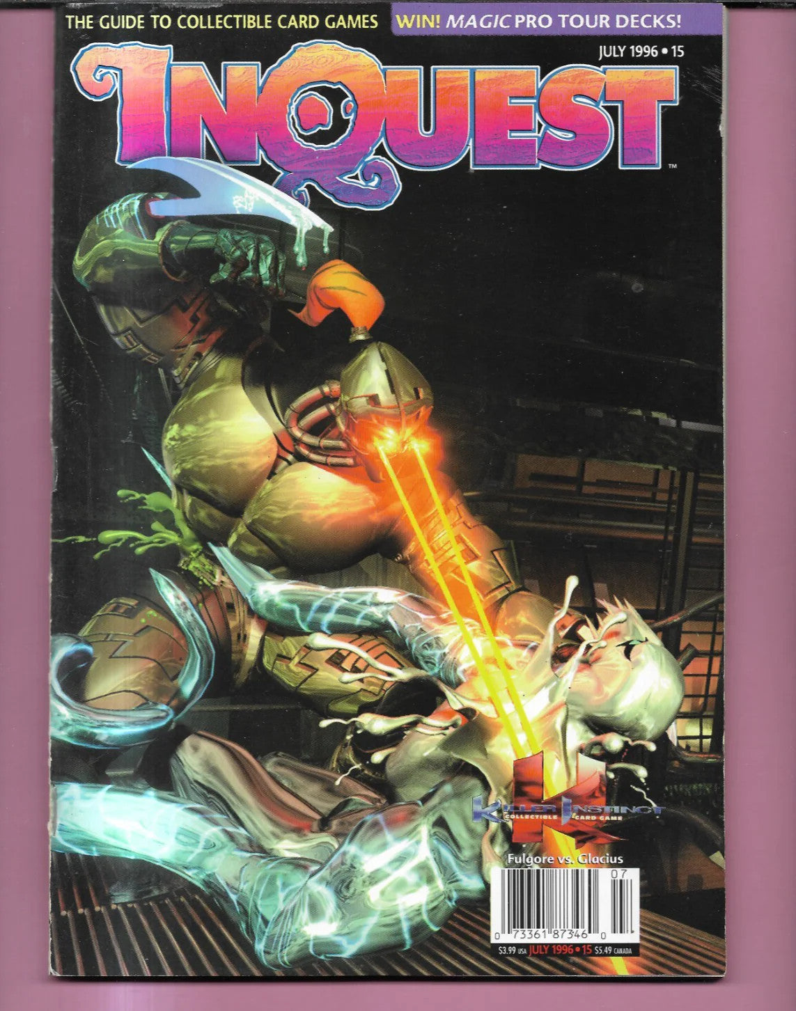 RIVISTA INQUEST N. 15, 1996 CARTE COLLEZIONABILI MTG, DOOM TROOPER, STAR TREK