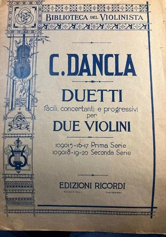 SPARTITO DUETTI FACILI, CONCERTANTI E PROGRESSIV PER DUE VIOLINI di Carlo DANCLA