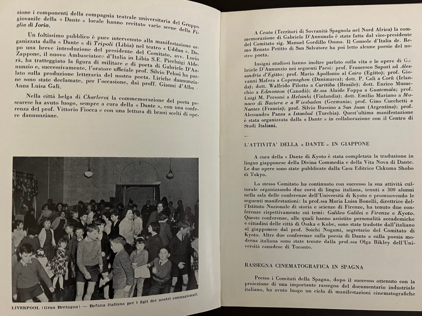 AGENDA 1964 SOCIETA' DANTE ALIGHIERI ILLUSTRATA