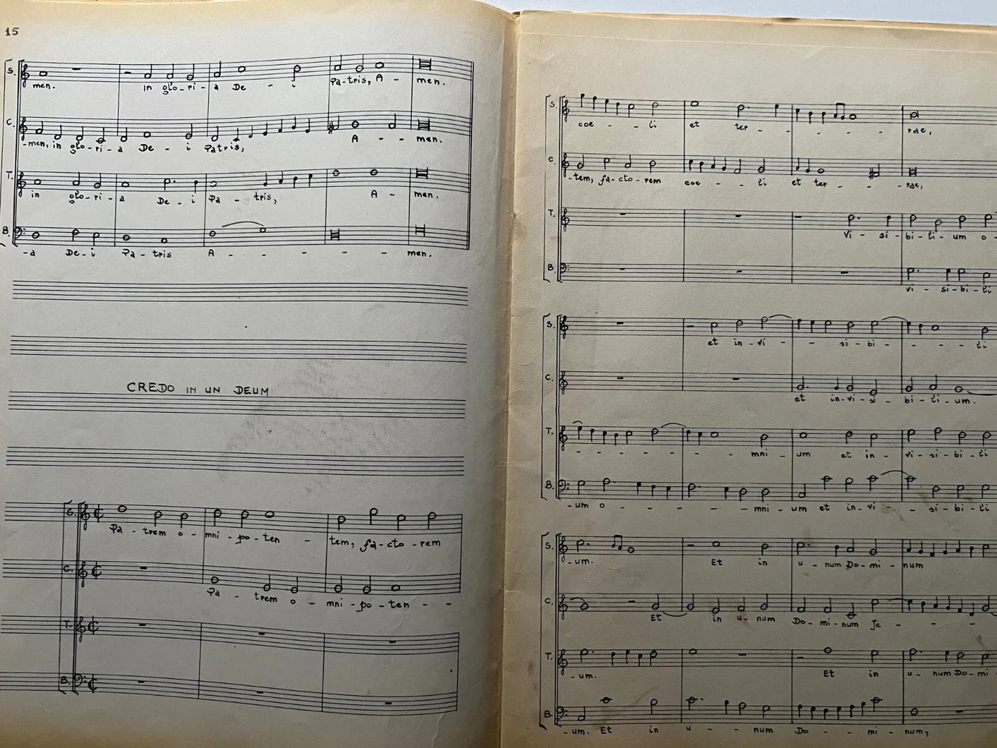 SPARTITO MANOSCRITTO PALESTRINA VENI SPONSA CHRISTI , MUSICA E TESTO