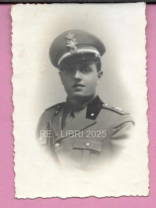 FOTO D'EPOCA WWII 1941 UFFICIALE MEDICO IN UNIFORME NAPOLI FOTOGRAFO A. FOGLIA