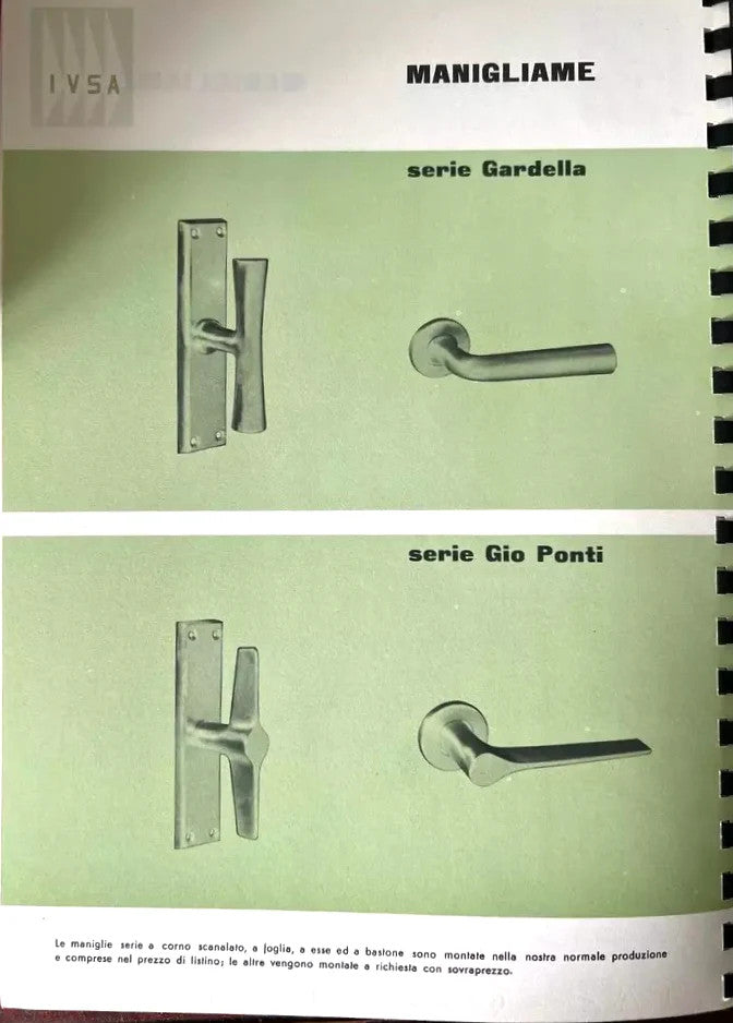CATALOGO SERRAMENTI IN LEGNO IVSA ANNI ’60 GIO PONTI, GARDELLA VENETA SERRAMENTI