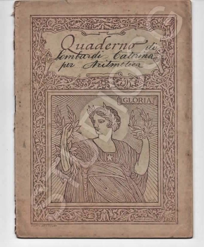 QUADERNO 1929 ILLUSTRAZIONE DI NICOLA D'URSO '' GLORIA ''