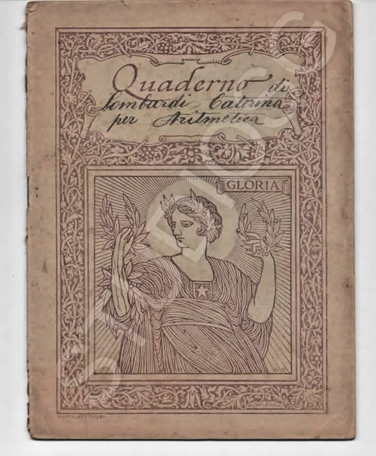 QUADERNO 1929 ILLUSTRAZIONE DI NICOLA D'URSO '' GLORIA ''