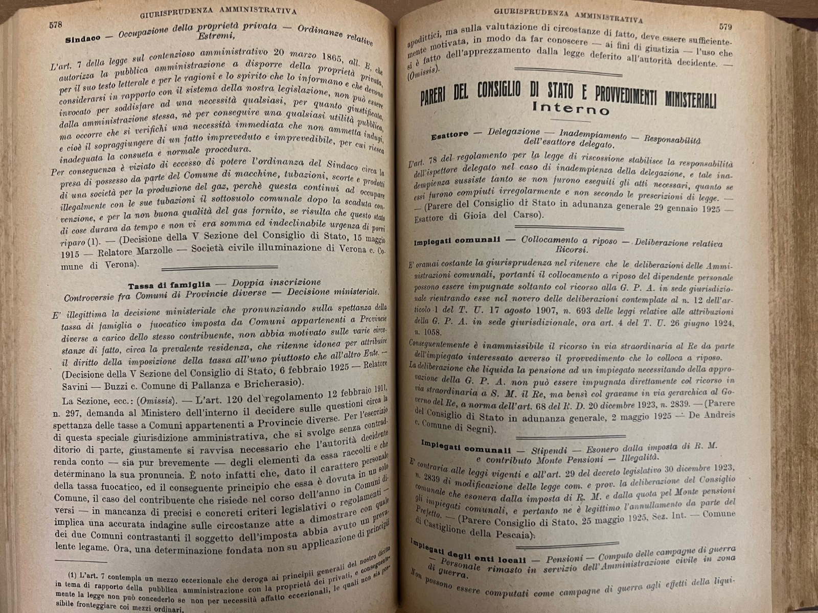 ALIBERTI RIVISTA AMMINISTRATIVA DEL REGNO GIORNALE UFFICIALE 1925 ANNATA COMPL.