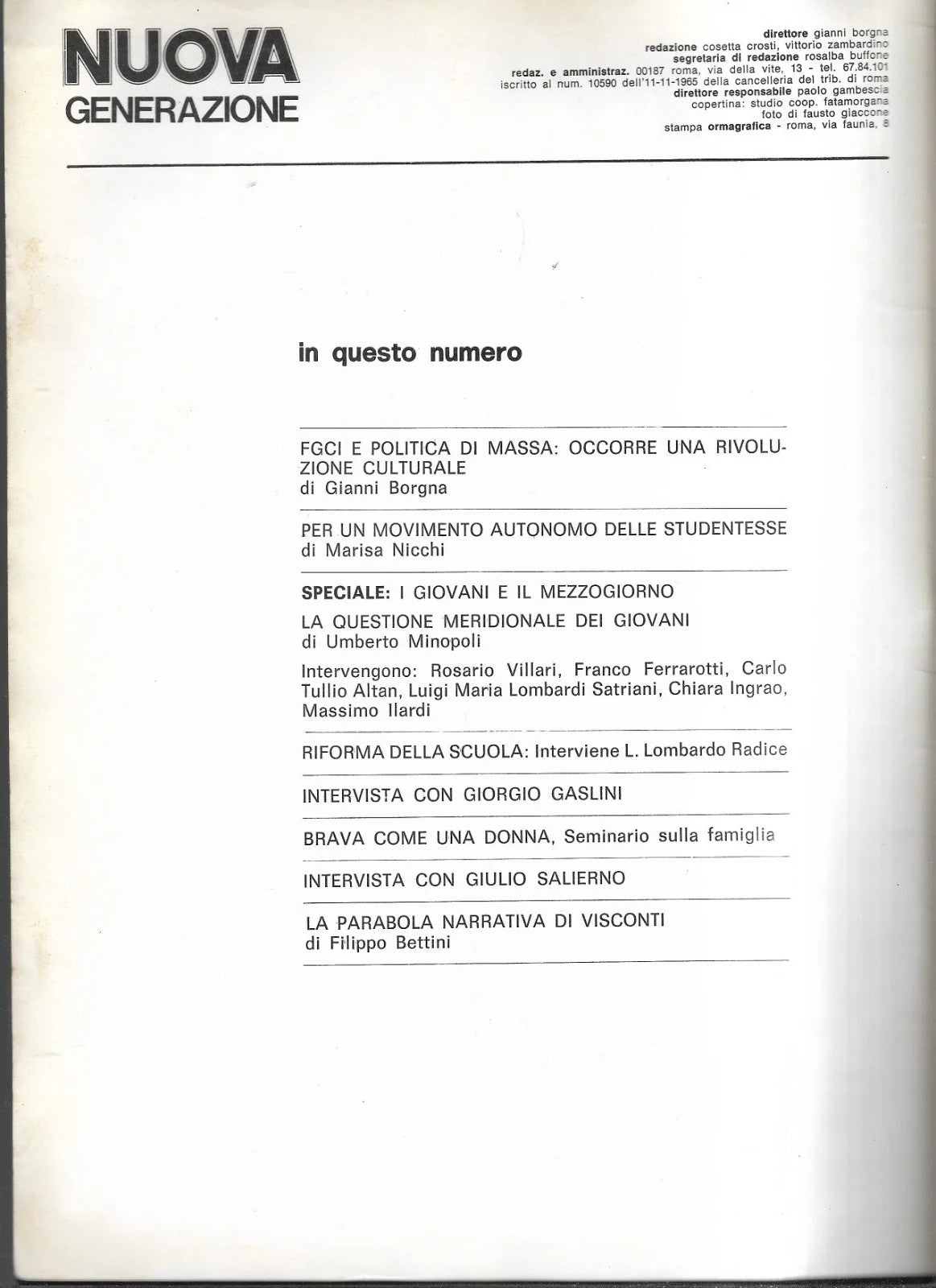 NUOVA GENERAZIONE APRILE 1976 RIVISTA DELLA FEDERAZIONE GIOVANILE COMUNISTA