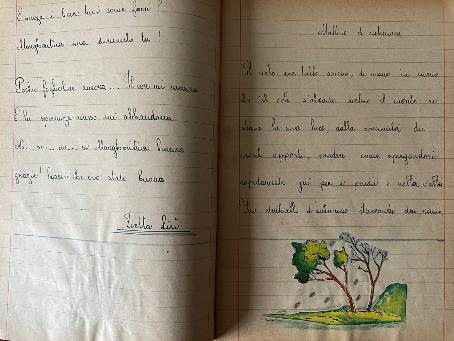 QUADERNO VINTAGE PRIMI '900 POESIE , ALPINISMO, LEOPARDI, MANZONI , DE AMICIS