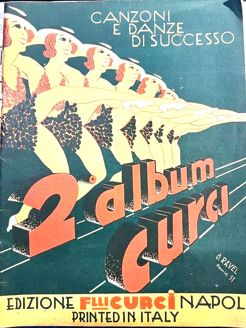 SPARTITI MUSICA - CANZONI E DANZE DI SUCCESSO 2° ALBUM CURCI 1931 RARO NAPOLI