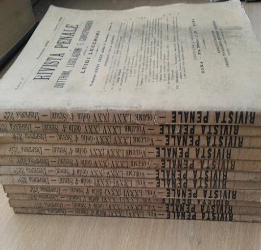 LUIGI LUCCHINI RIVISTA PENALE ITALIANA ANNATA COMPLETA 1911 DOTTRINA - LEGISLAZI