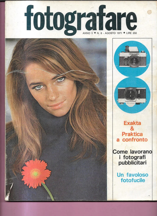 RIVISTA FOTOGRAFARE ANNO V N 8 AGOSTO 1971 EXAKTA - PRAKTICA - CECIL BEATON