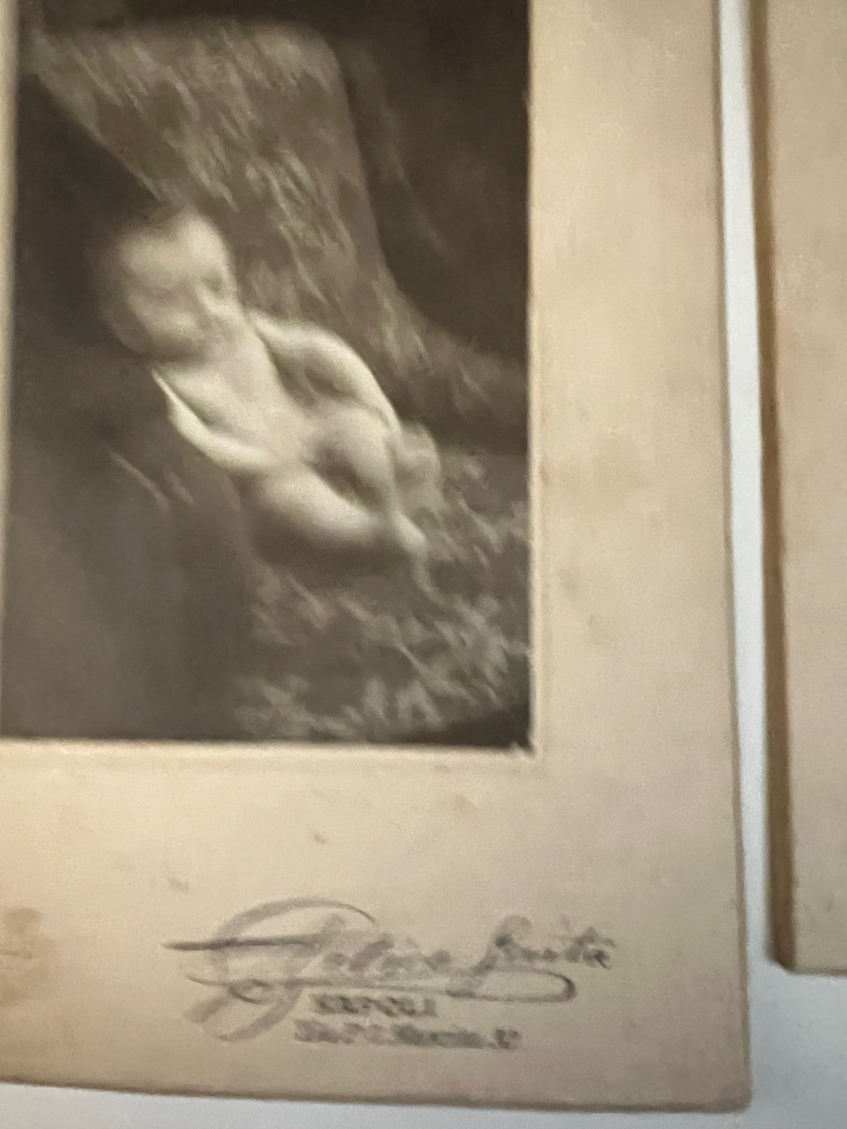 Foto d'epoca 1900 Napoli Felice Genta - 2 foto artistiche Bambino