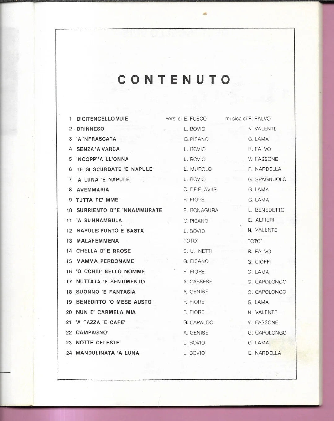 CANZONI AMATE E CANTATE PRIMA SERIE EDIZIONI LA CANZONETTA NAPOLI 1975