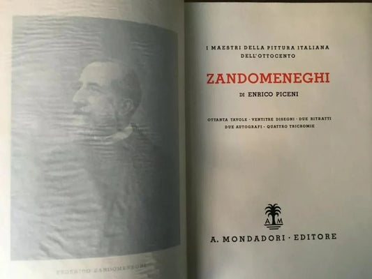 ZANDOMENIGHI DI ENRICO PICENI MONDADORI 1932 I MAESTRI DELLA PITTURA ITALIANA
