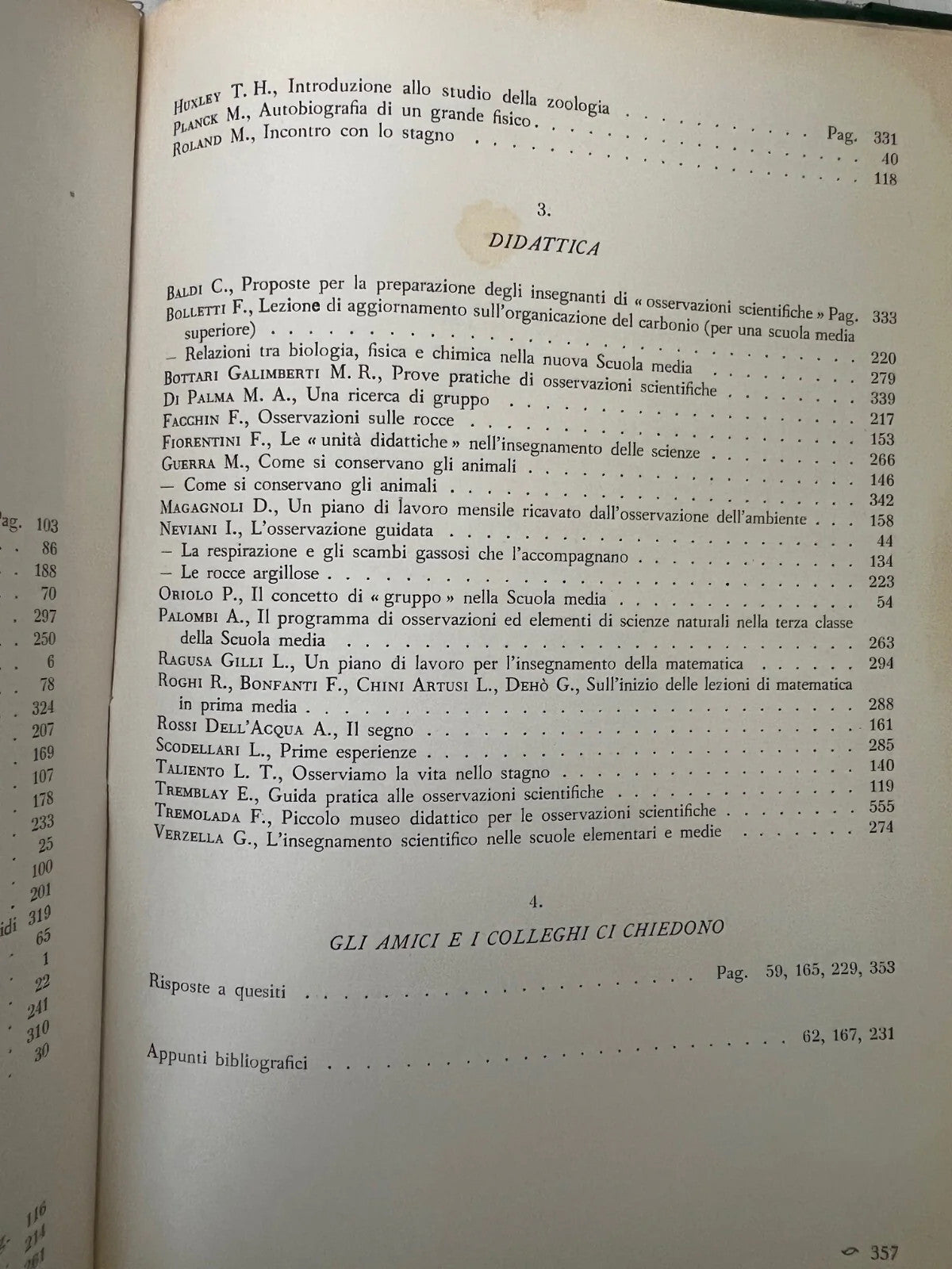 LE SCIENZE E IL LORO INSEGNAMENTO RIVISTA PER DOCENTI E CULTORI 1965 ANNATA COMP