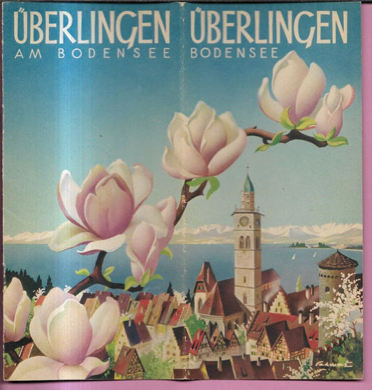 1951 BROCHURE TURISTICA GERMANIA UBERLINGEN AM BODENSEE FOTO, CARTA, ILLUSTRAZI
