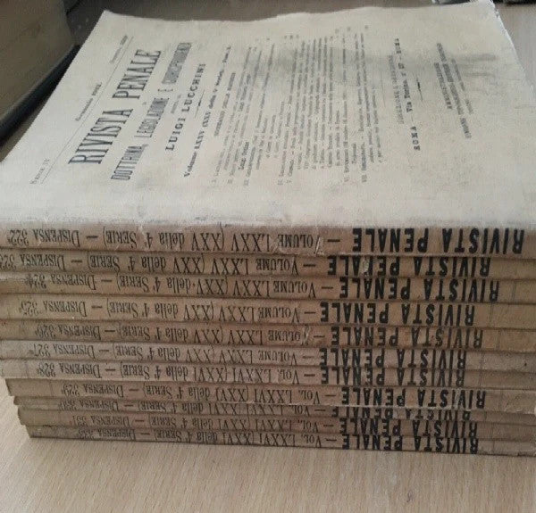 LUIGI LUCCHINI RIVISTA PENALE ITALIANA ANNATA COMPLETA 1915 DOTTRINA - LEGISLAZI