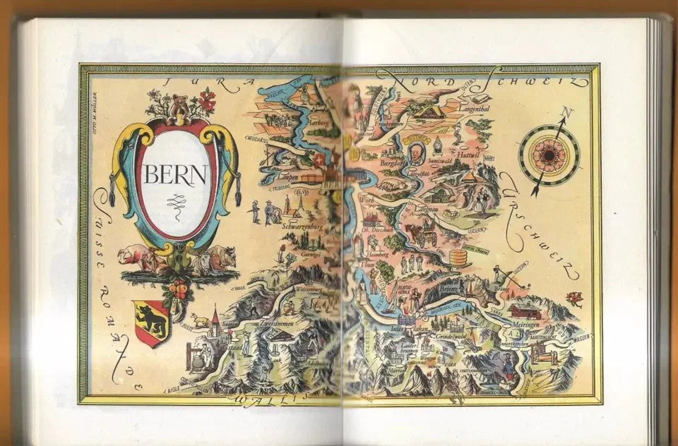 LA SUISSE - OGRIZEX , RUFENACHT , PARIS SAEP 1947 ILLUSTRATO , VIAGGI SVIZZERA