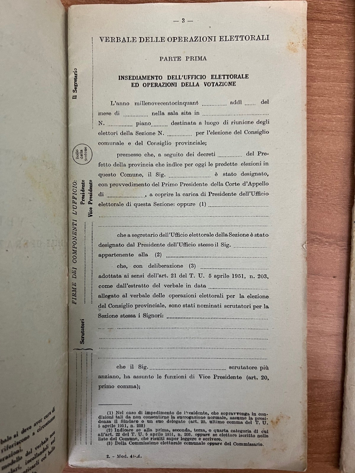 1952 ELEZIONI AMMINISTRATIVE MINISTERO DELL'INTERNO 2 OPUSCOLI ISTRUZIONI ELETT