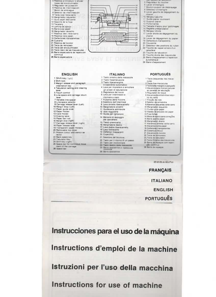 OLIVETTI STUDIO 44 MACCHINA DA SCRIVERE MANUALE ISTRUZIONI UTENTE ORIGINALE